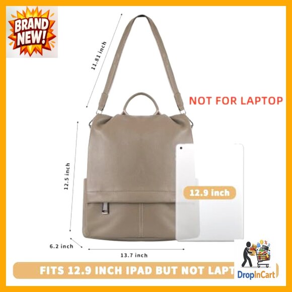 Genuine Leather Backpack Purse Convertible Anti-Theft Soft Rucksack Designer main image 4